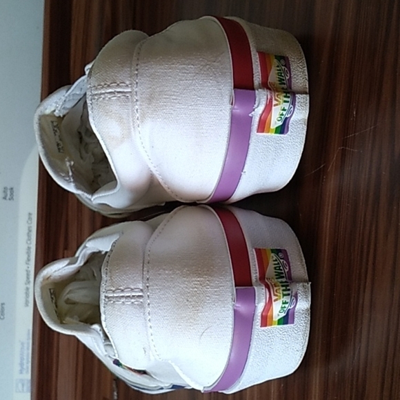 Lgbtq rainbow 🌈 vans mens 7 woman's 8.5 - Picture 3 of 6
